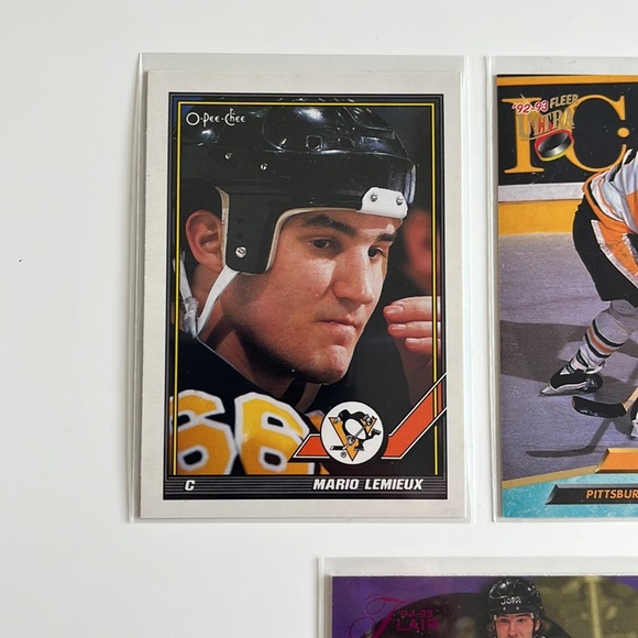 3 CARD LOT Mario Lemieux 90’s O-Pee-Chee Fleer Ultra Pittsburgh Penguins Vintage - Picture 2 of 5